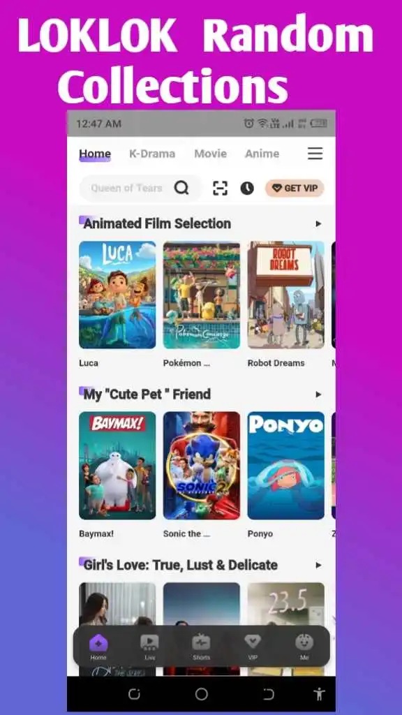 App Random Streaming Collections