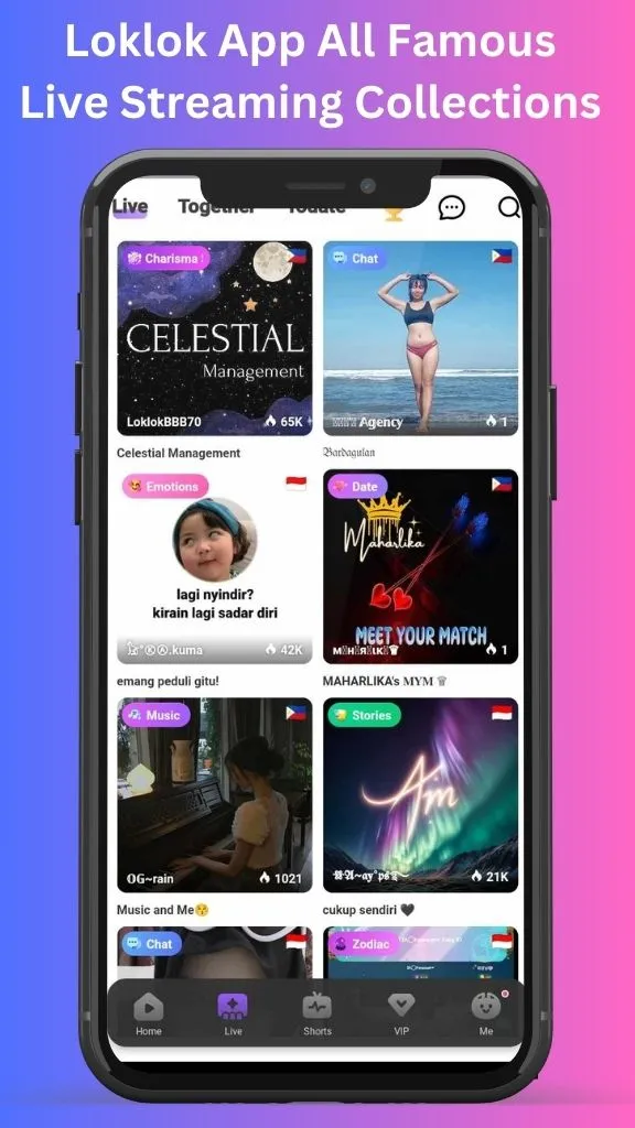 Loklok App All Famous Live Streaming Collections